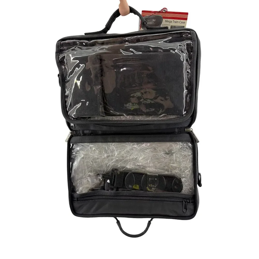 Mega Train Case Black Travel Soft Sided Black NEW